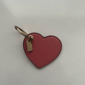 Coach Pink Heart Key & Card Holder